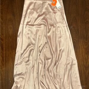 Cider Blush Satin A-Line Skirt